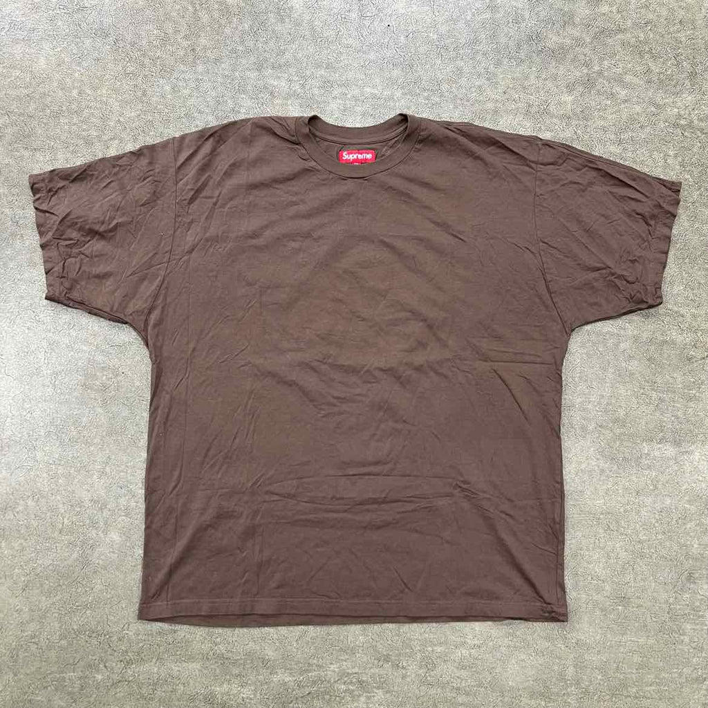 Supreme T-Shirt "INTARSIA" Brown Used Size 2XL