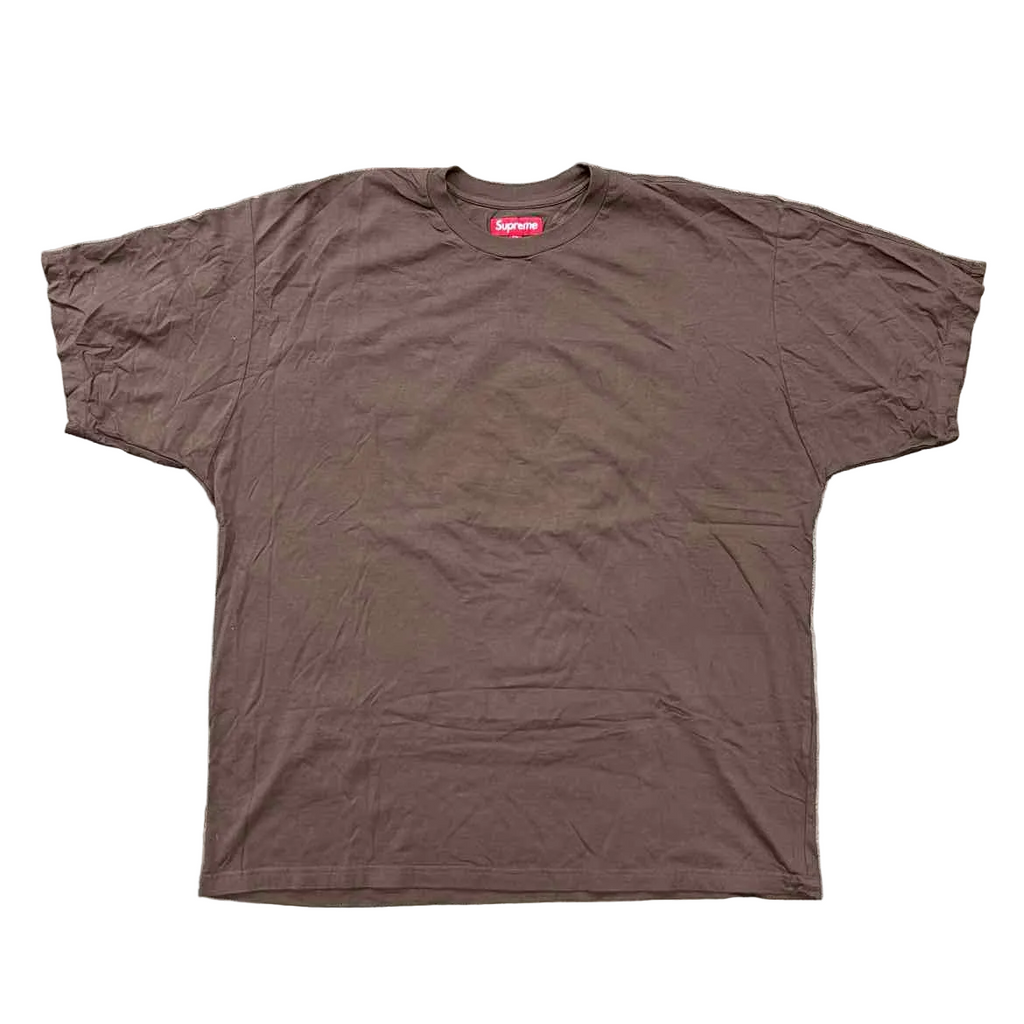 Supreme T-Shirt "INTARSIA" Brown Used Size 2XL