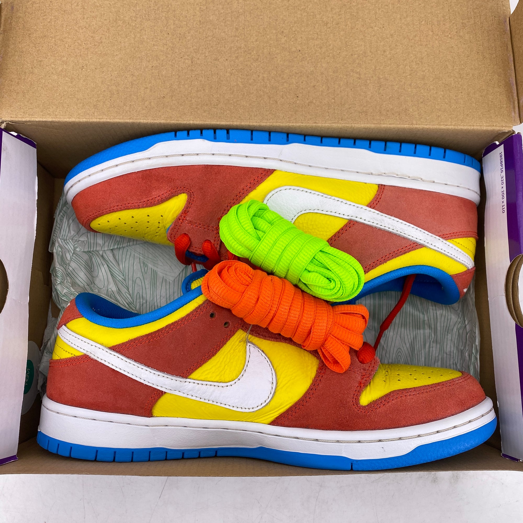Nike SB Dunk Low Pro &quot;Bart Simpson&quot; 2022 Used Size 9