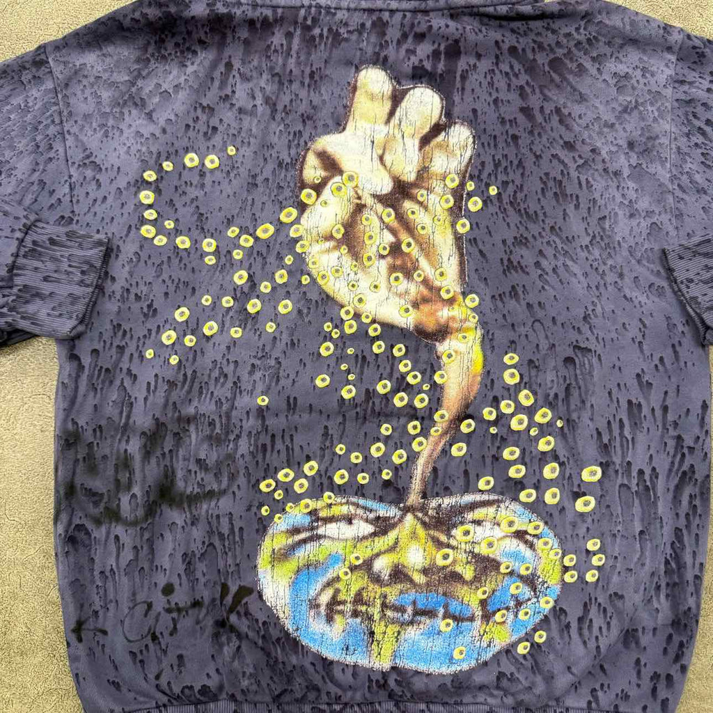 Travis Scott Hoodie "METLIFE" Blue Used Size M