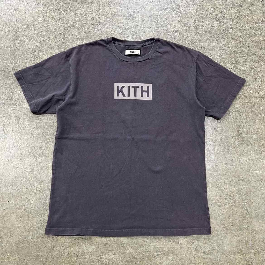 Kith T-Shirt "BOX LOGO" Charcoal Used Size XL