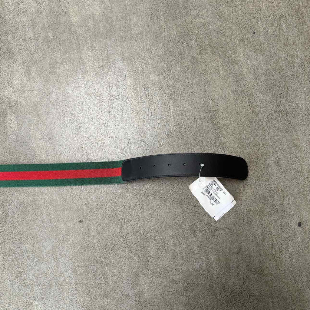 Gucci Belt "NYLON" Used Green Size 75