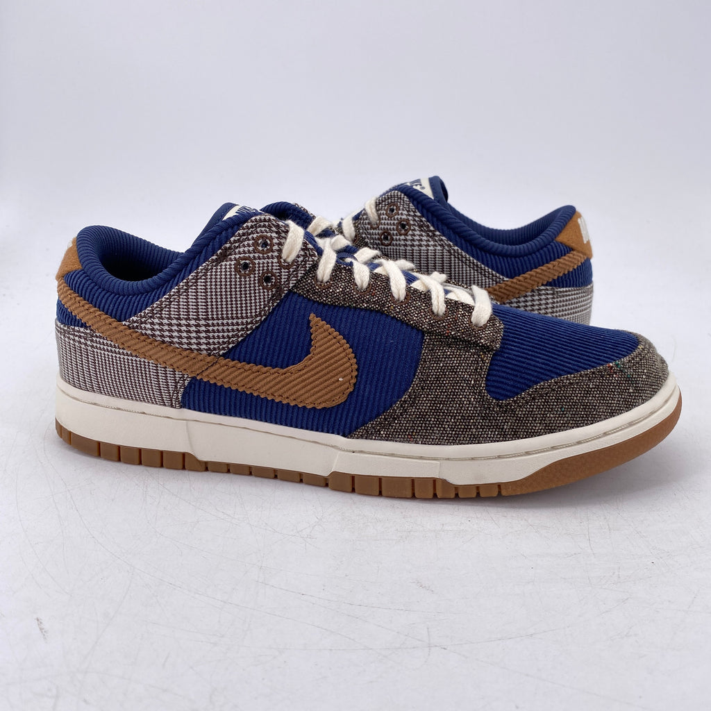 Nike Dunk Low PRM "Tweed Midnight Navy Corduroy" 2023 Used Size 9.5