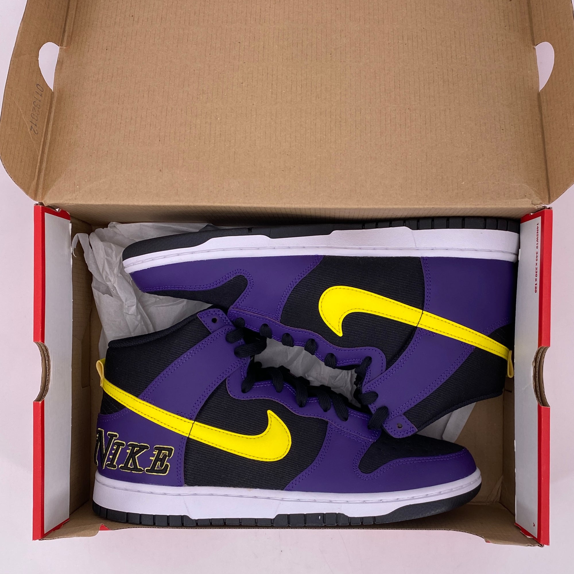 Nike Dunk High PRM &quot;Lakers&quot; 2021 New Size 10.5