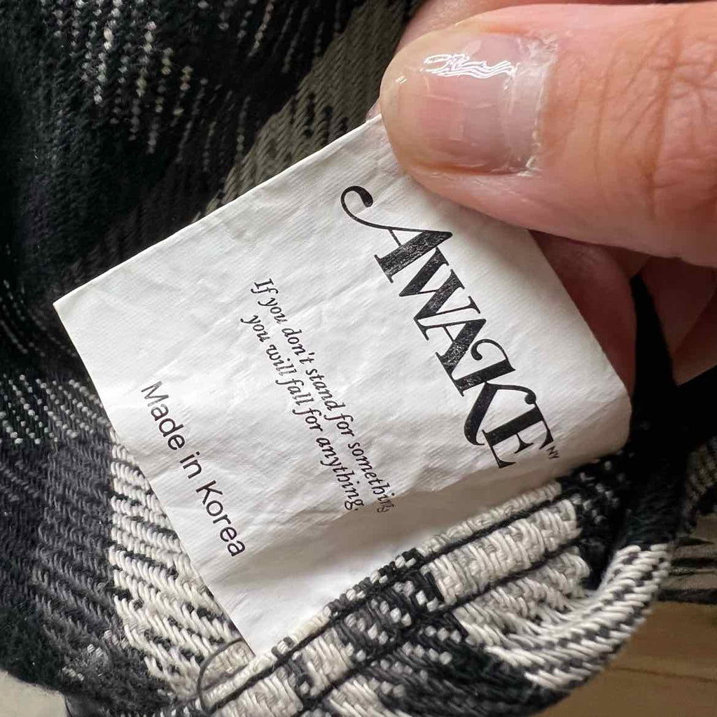 Awake Flannel "BARBED WIRE" Grey Used Size XL