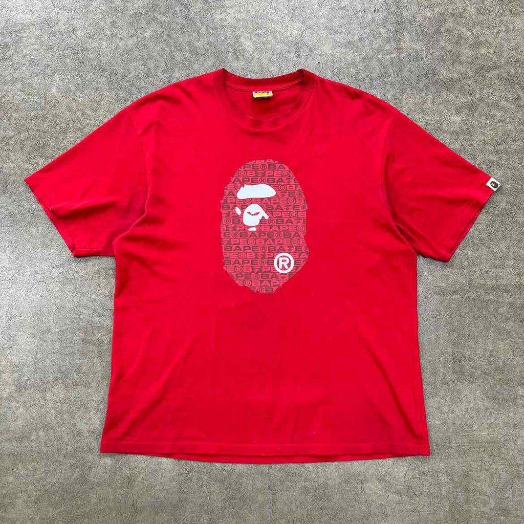 Bape T-Shirt "LUX SPORT" Red Used Size XL