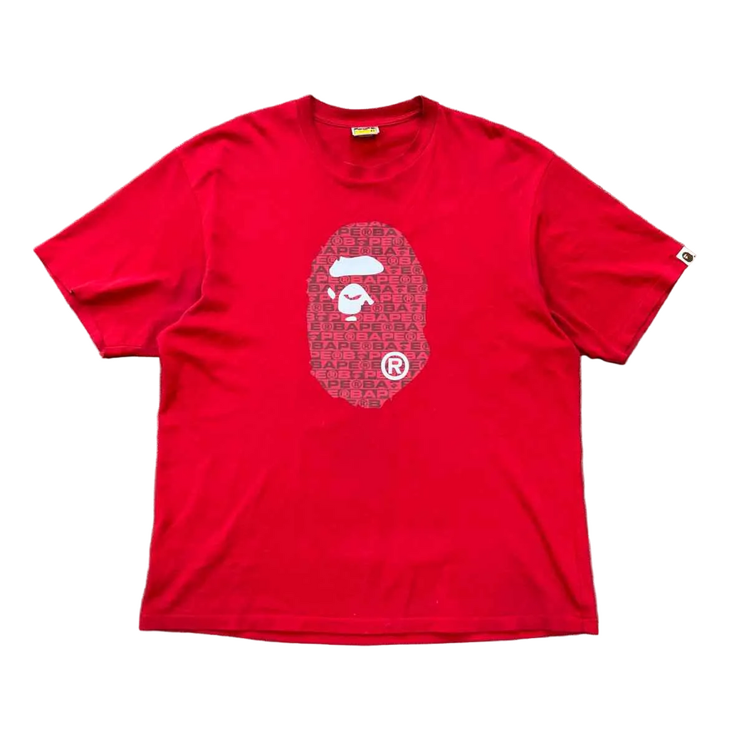 Bape T-Shirt "LUX SPORT" Red Used Size XL