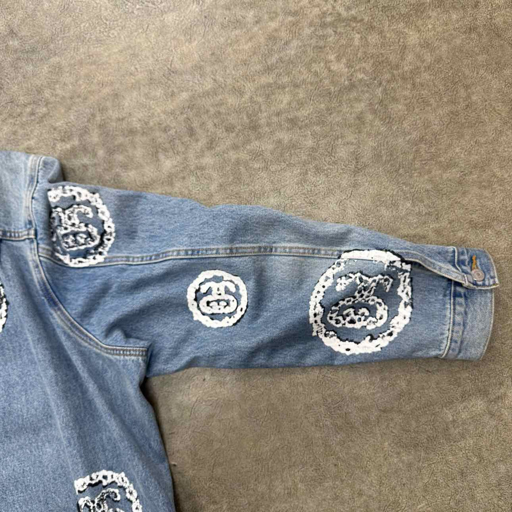 Denim Tears Jacket "STUSSY" Blue Used Size 2XL