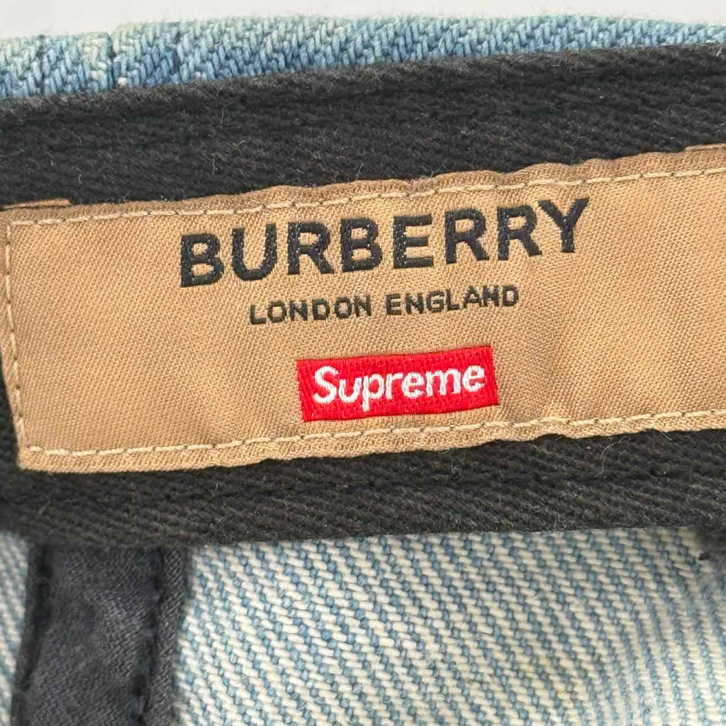 Supreme Cap "BURBERRY DENIM" 2022 Used Blue Size OS