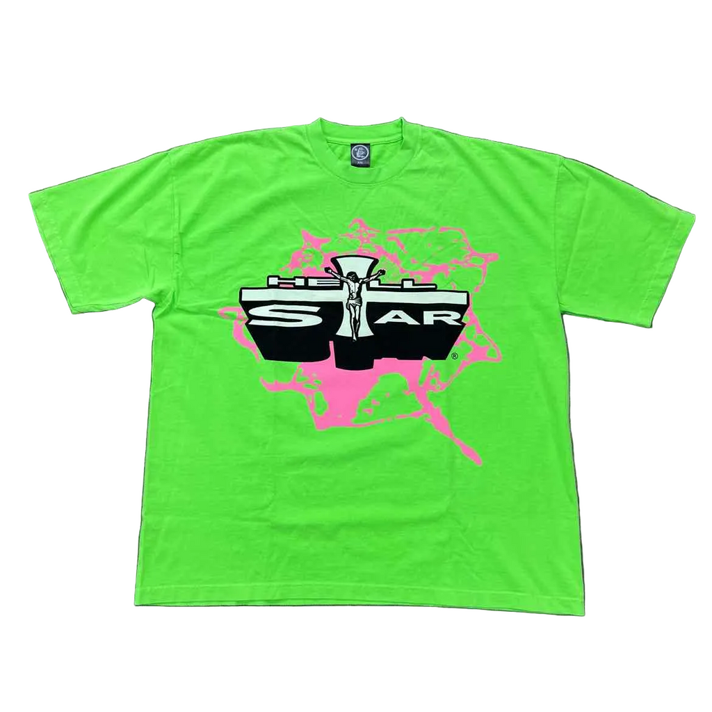 Hellstar T-Shirt "PATH TO PARADISE" Neon Used Size 2XL