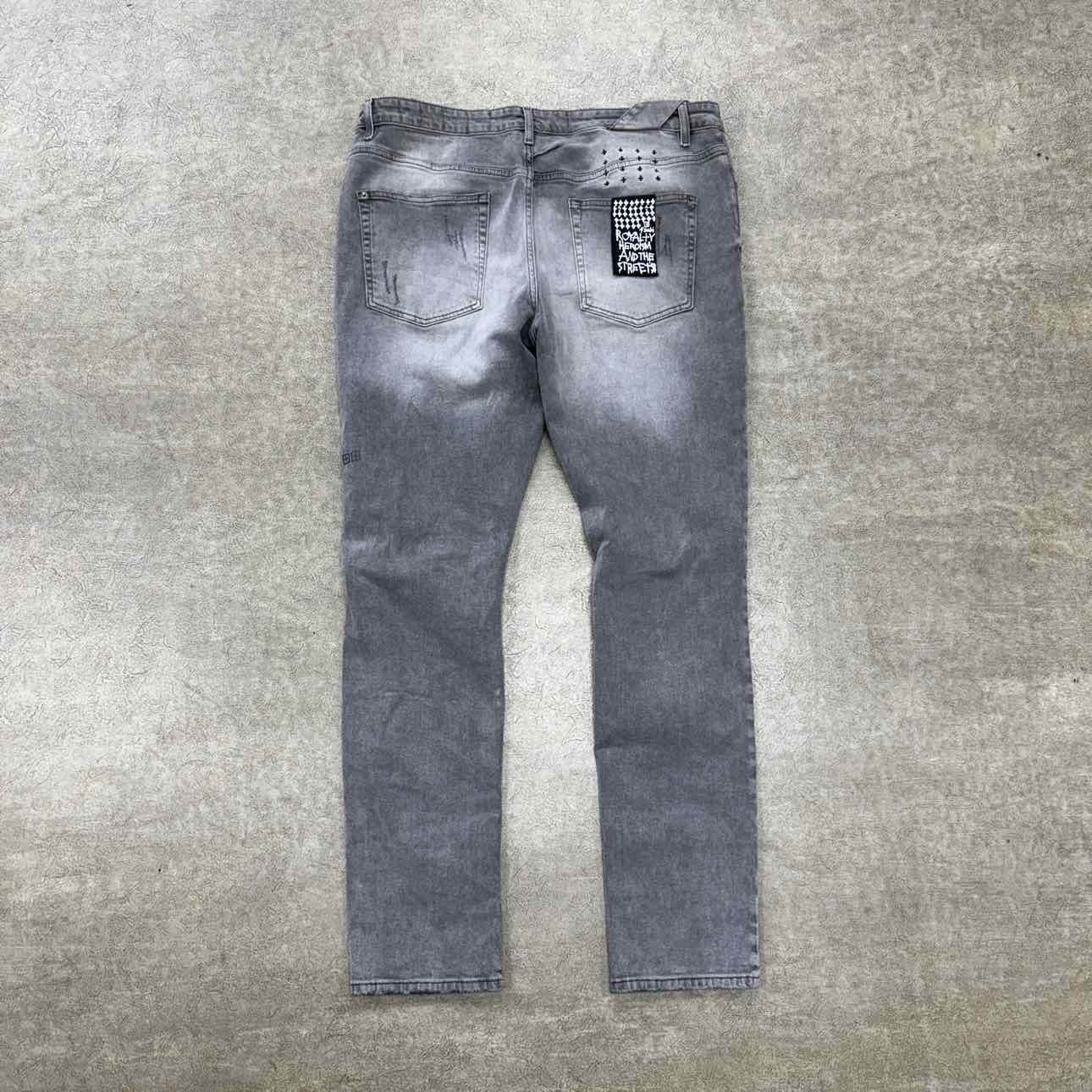 KSUBI Jeans &quot;RIPPED&quot; Grey Used Size 36