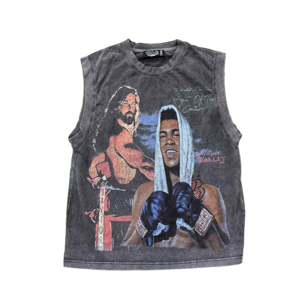 Vale Tank Top "BOXING" Vintage Black Used Size S