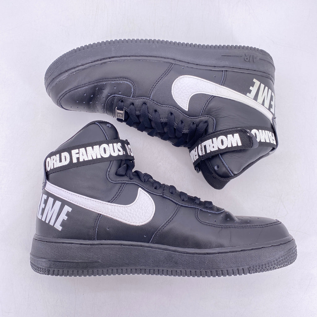 Nike Air Force 1 High Supreme "World Famous Black" 2014 Used Size 10.5