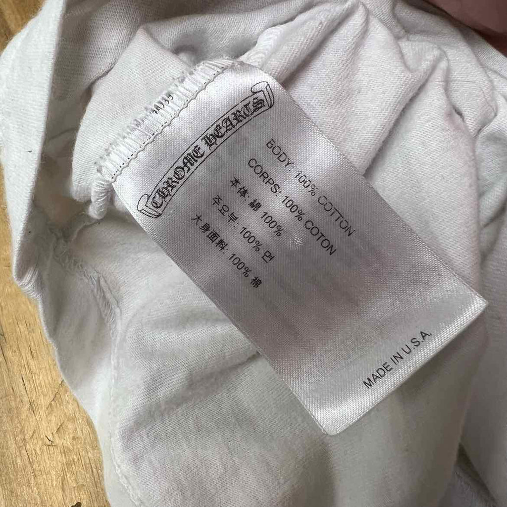 Chrome Hearts Long Sleeve "POCKET LOGO" White Used Size XL