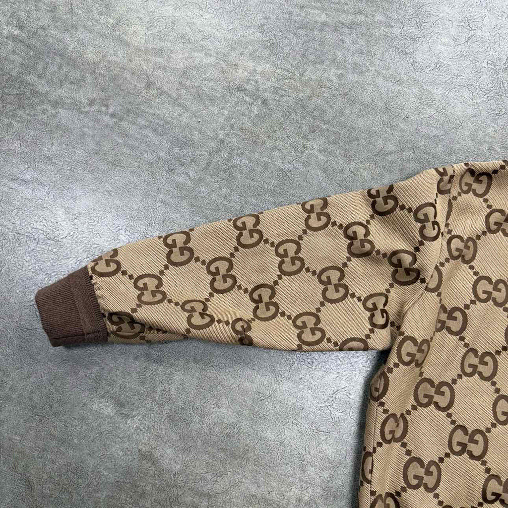 Gucci Jacket "CANVAS BOMBER" Beige New Size 52
