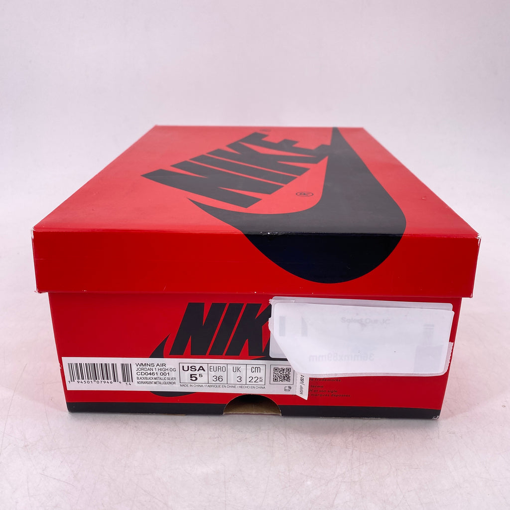 Air Jordan (W) 1 Retro High OG "Silver Toe" 2021 New Size 5.5W