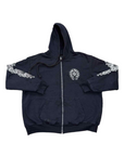 Chrome Hearts Zip Up "MALIBU" Black Used Size 2XL