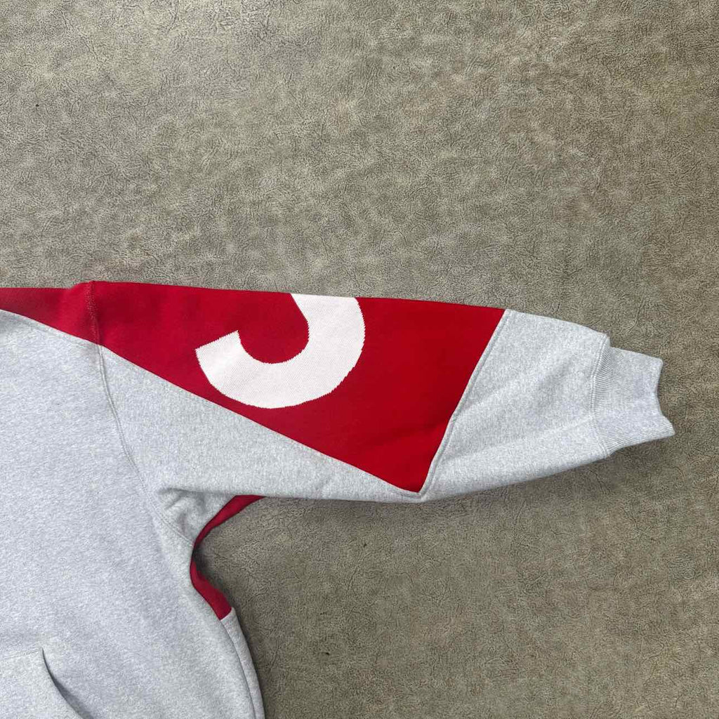 Supreme Hoodie "KNIT LOGO" Grey New Size S