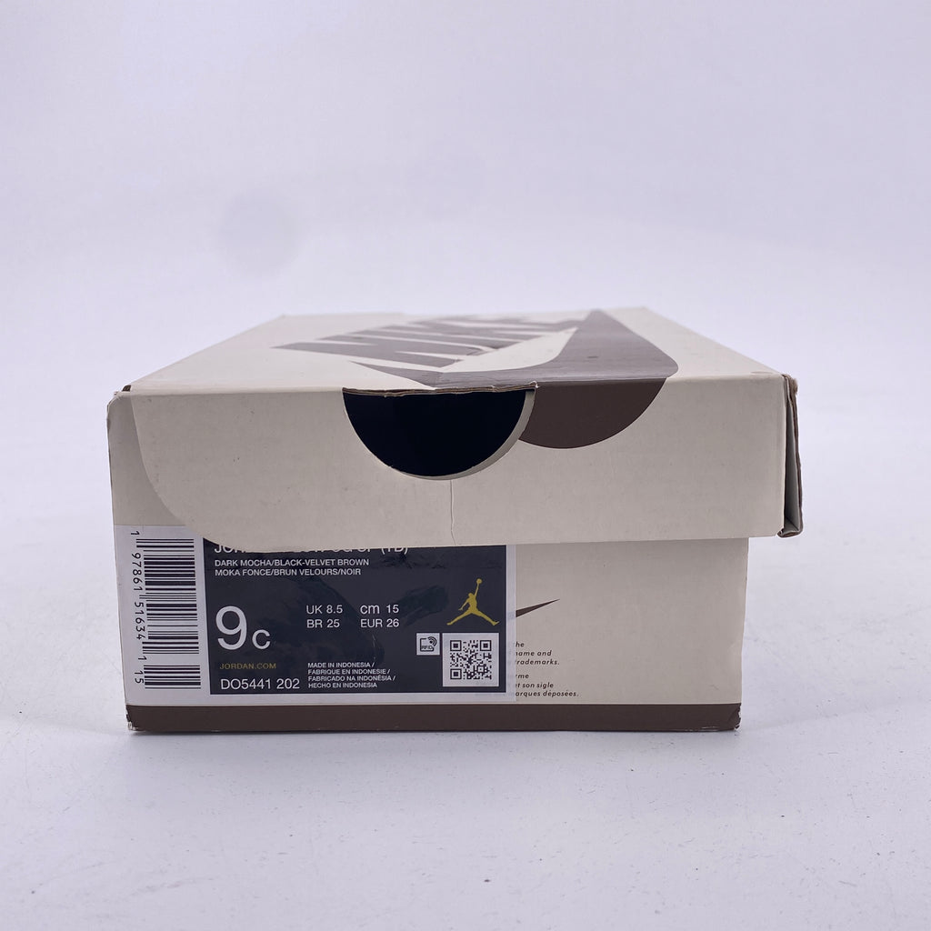 Air Jordan (TD) 1 Retro Low OG SP "Velvet Brown" 2024 Used Size 9c