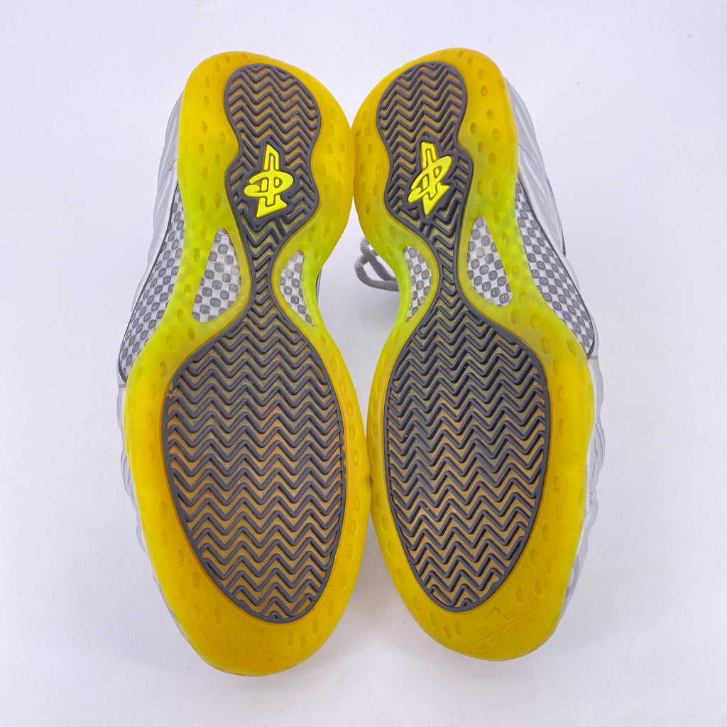 Nike Air Foamposite One "Silver Volt Camo" 2014 Used Size 11.5