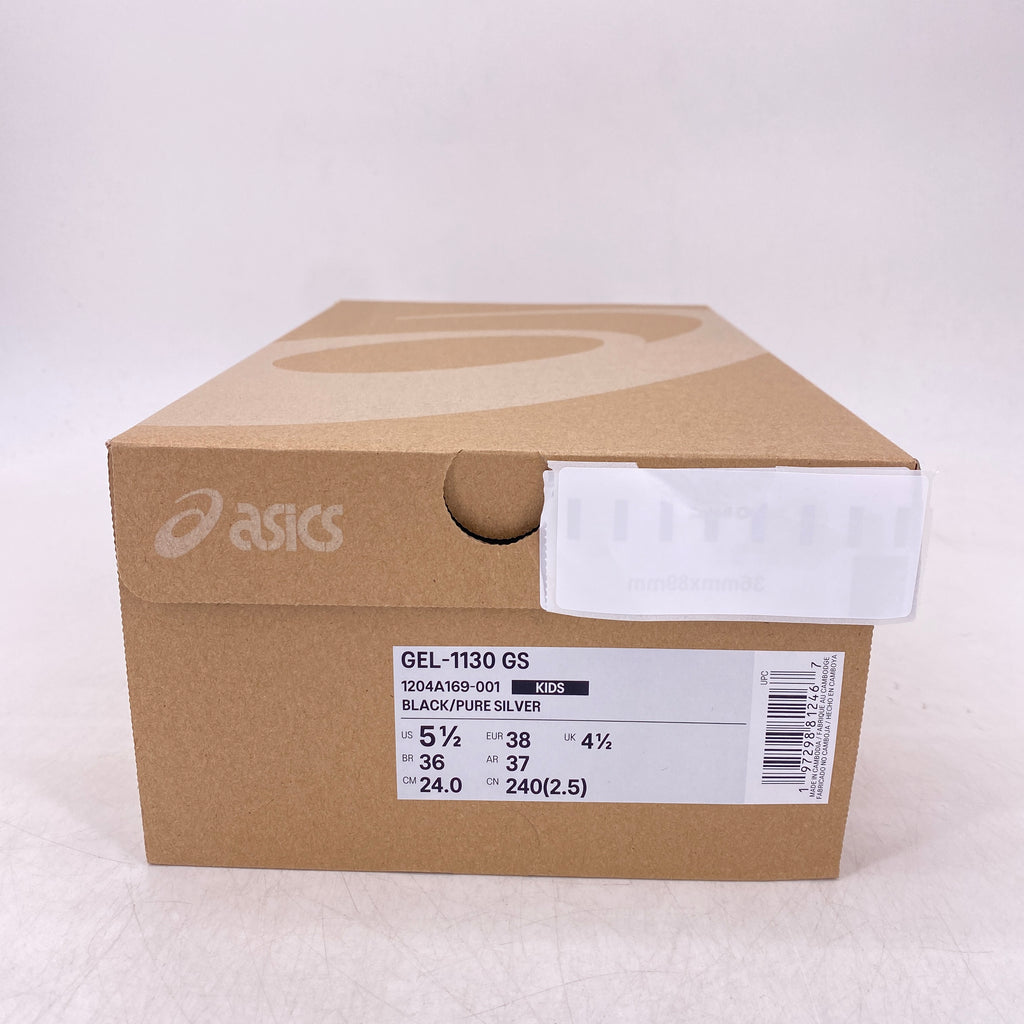 Asics (GS) Gel-1130 "Black Pure Silver" 2025 New Size 5.5Y