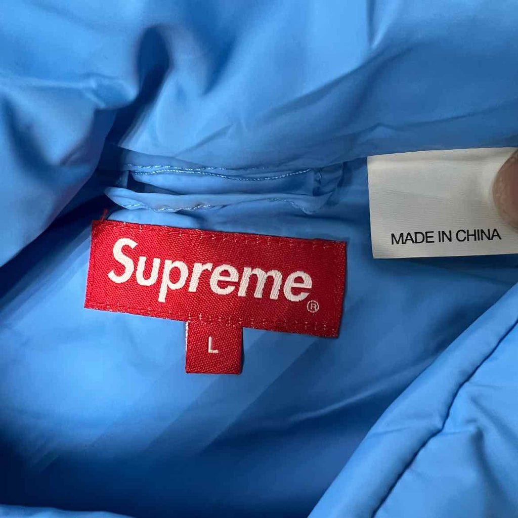 Supreme Jacket "PETTIBON MECHANICS" Light Blue Used Size L