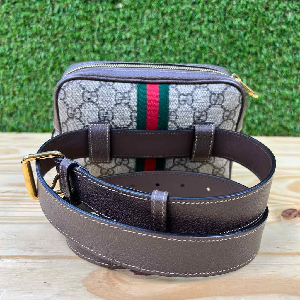 Gucci Belt Bag "OPHIDIA MINI" Used Brown Size OS