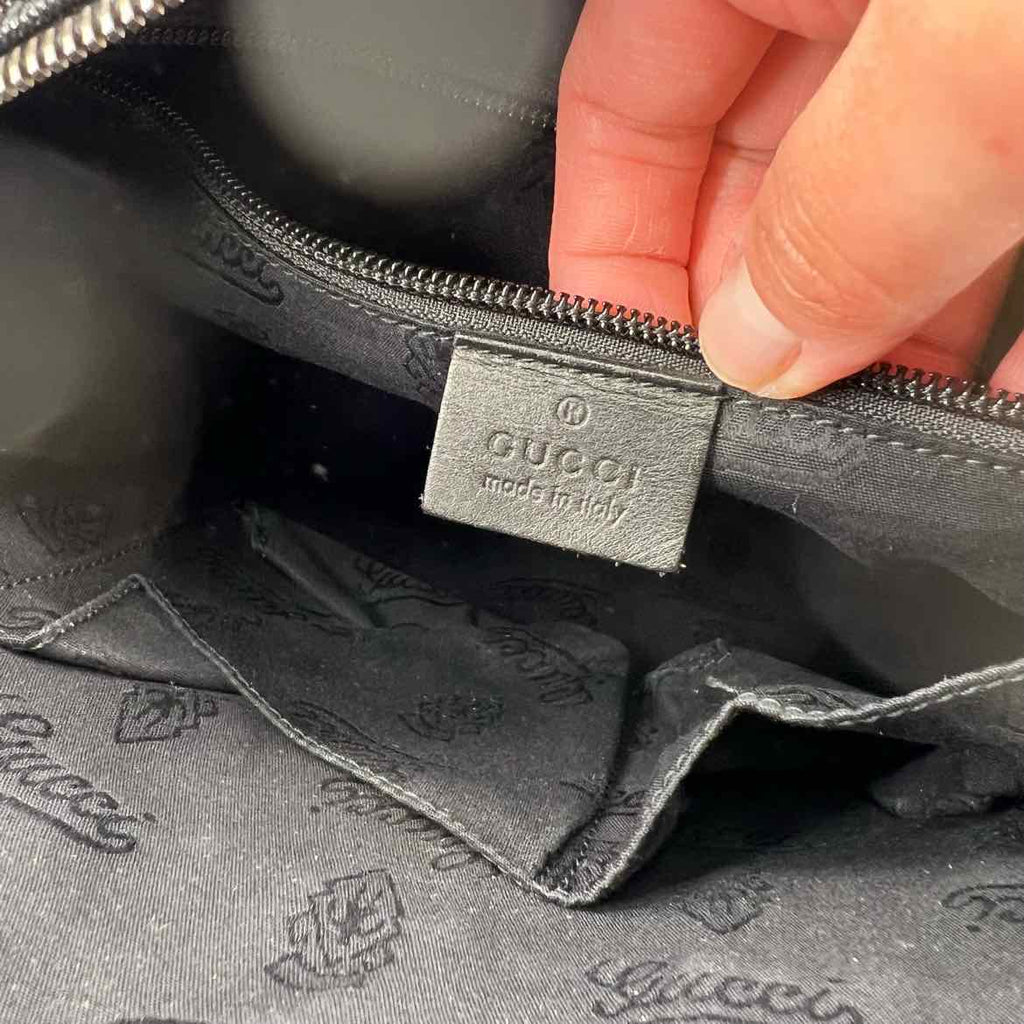 Gucci Messenger Bag "GG IMPRIME COATED" Used Black