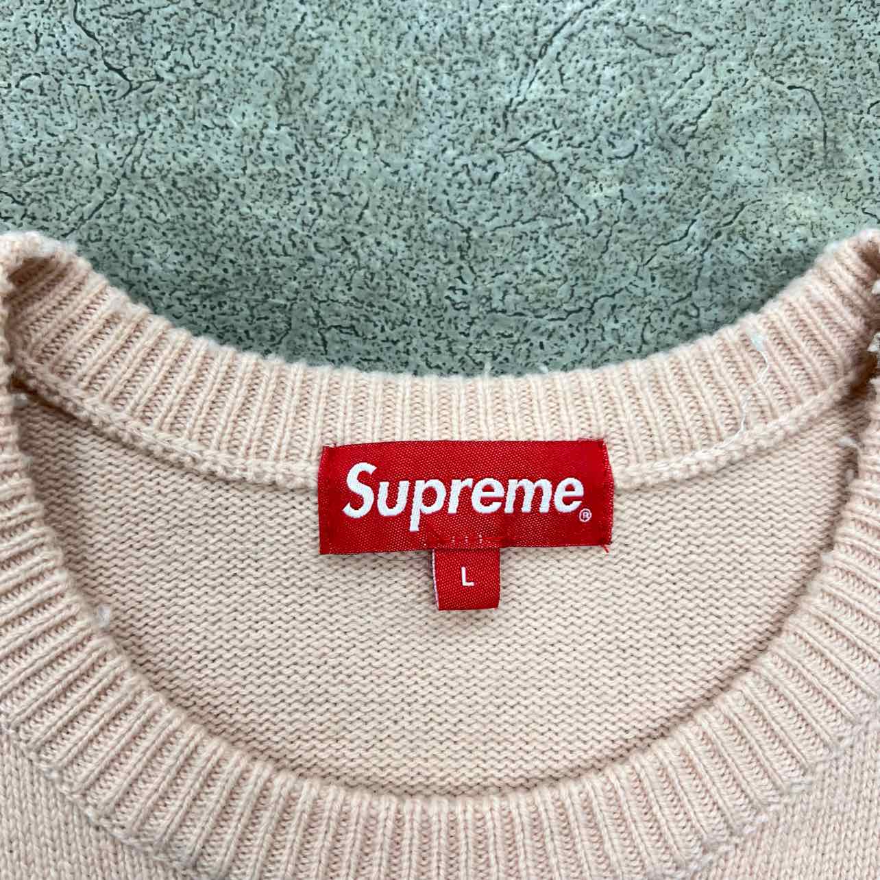 Supreme Knit Crewneck &quot;JAMIE REED&quot; Pink Used Size L