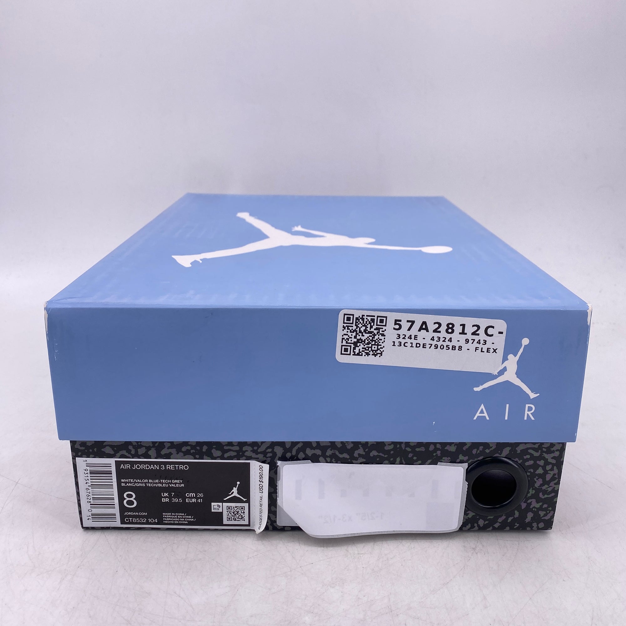 Air Jordan 3 Retro &quot;Unc&quot; 2020 New Size 8
