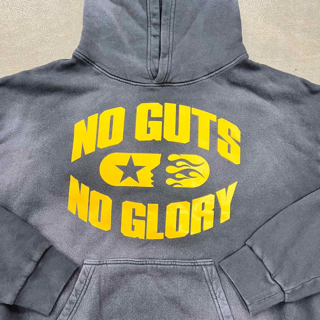 Hellstar Hoodie "NO GUTS NO GLORY" Black New Size L