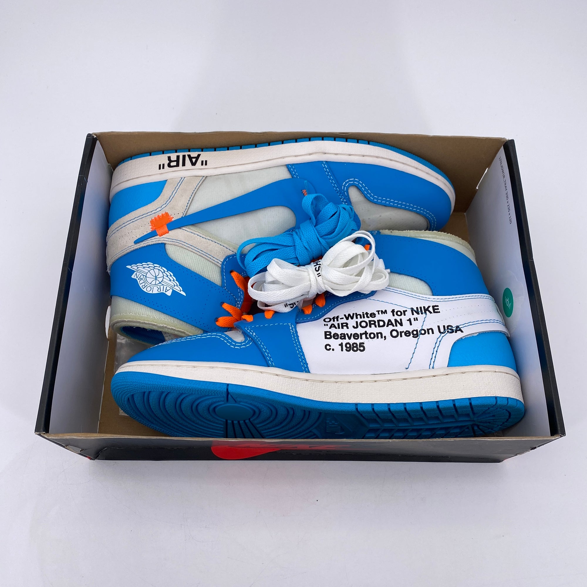 Air Jordan 1 Retro High OG &quot;Off White Unc&quot; 2018 Used Size 11