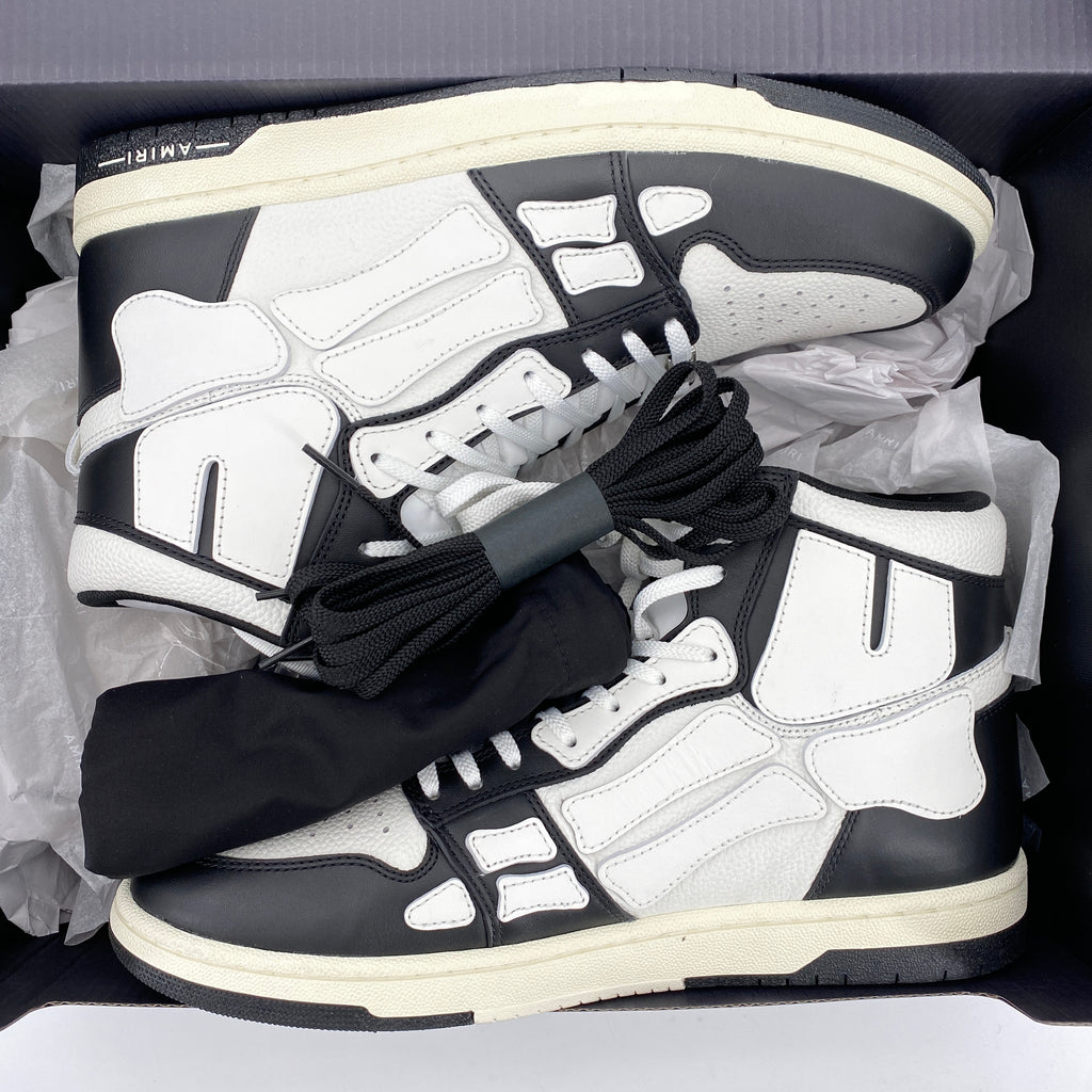 Amiri Bone Skel High Top "Black White"  New Size 46