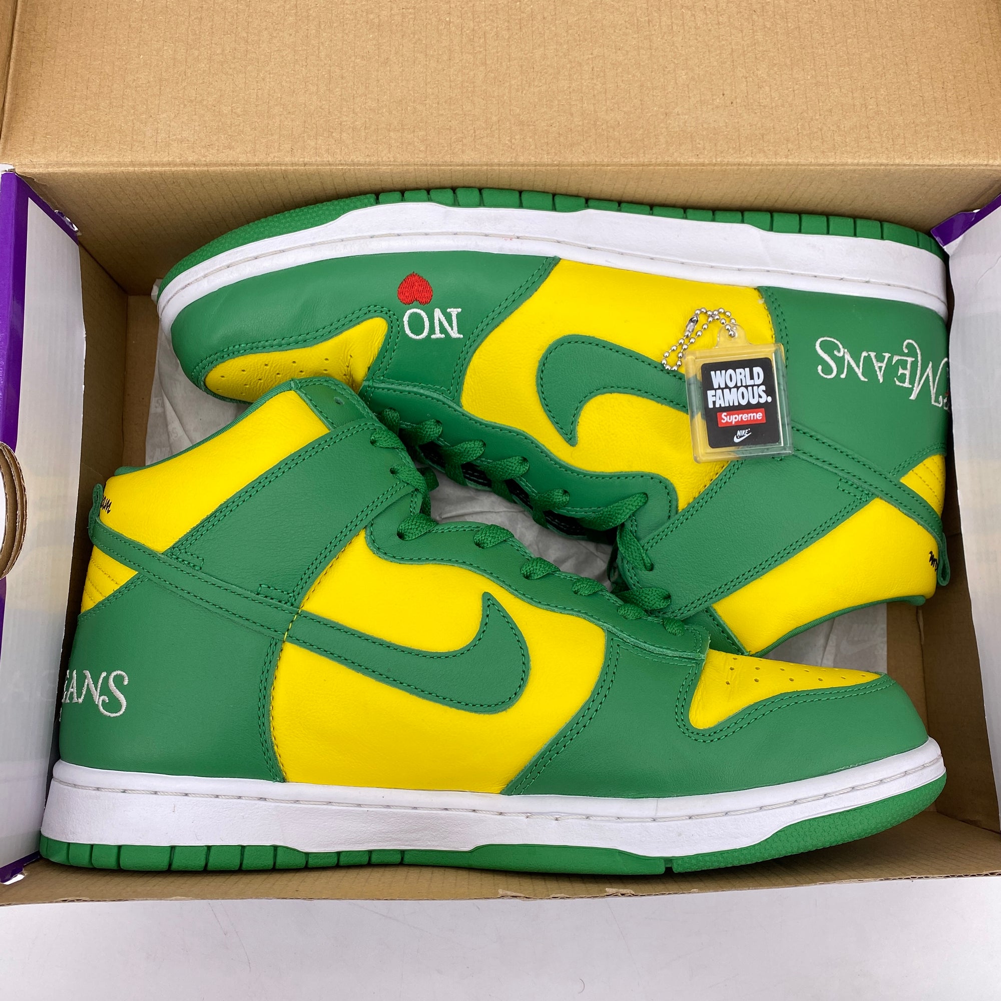 Nike SB Dunk High &quot;By Any Means Brazil&quot; 2022 Used Size 12