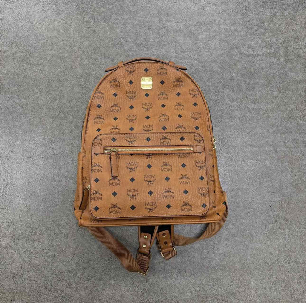 MCM Backpack "VISETOS" Used Cognac Size OS