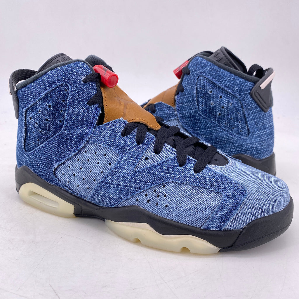 Air Jordan (GS) 6 Retro "Washed Denim" 2019 New Size 6Y