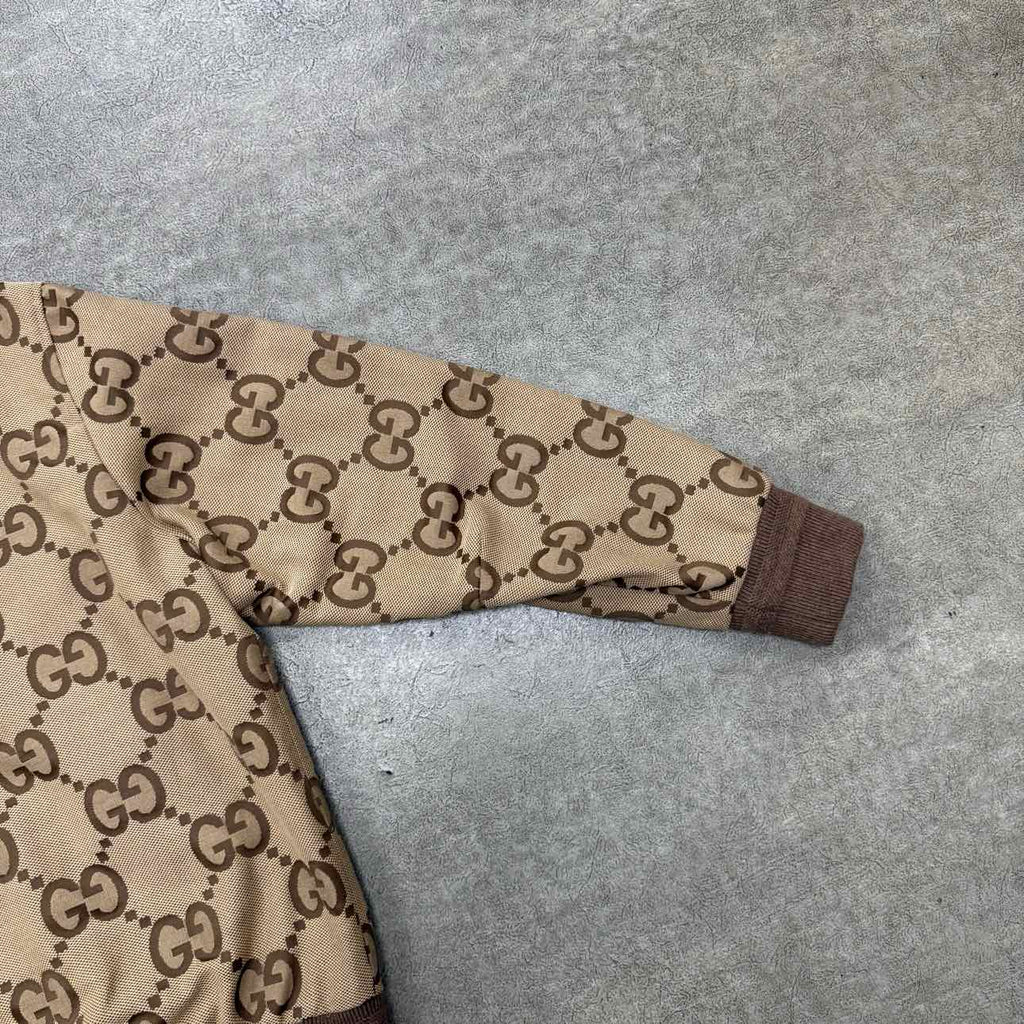 Gucci Jacket "CANVAS BOMBER" Beige New Size 52