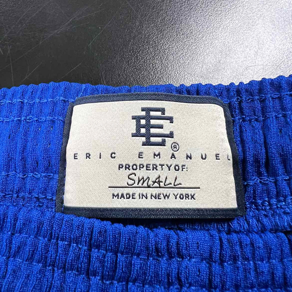 Eric Emanuel Mesh Shorts "LOGO" Blue New Size S