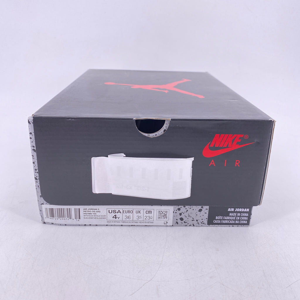 Air Jordan (GS) 5 Retro "White Metallic" 2026 New Size 4Y