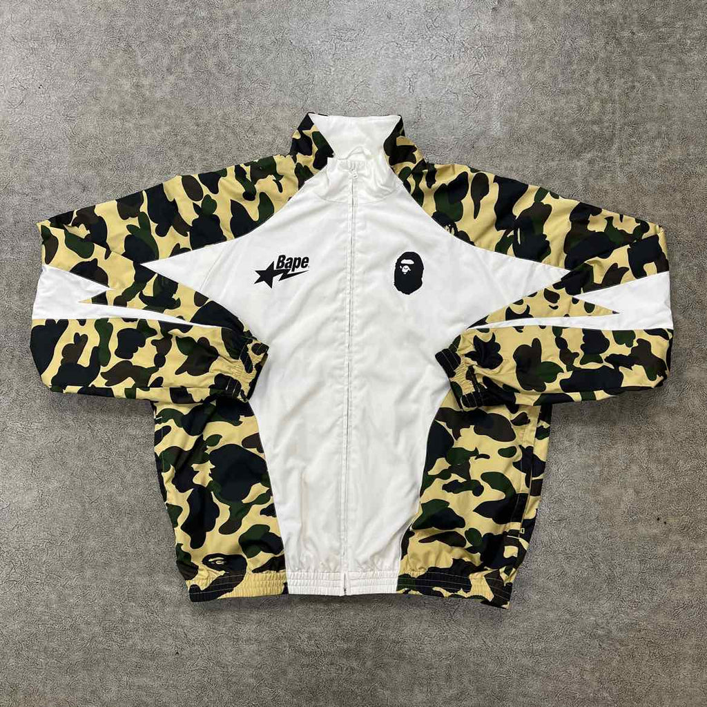 Bape Track Jacket "1ST CAMO STAND COLLAR" Green Used Size XL