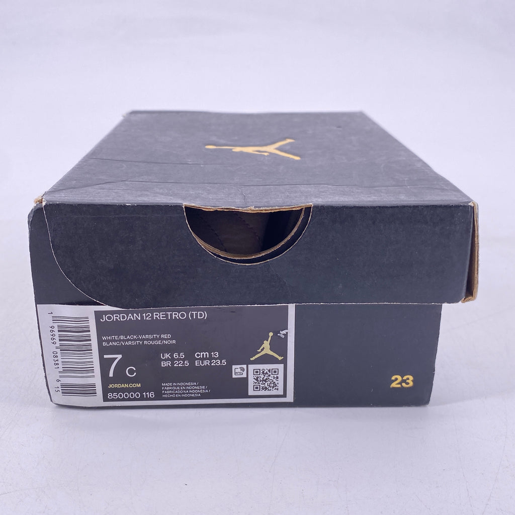 Air Jordan (TD) 12 Retro "Cherry" 2023 New Size 7C