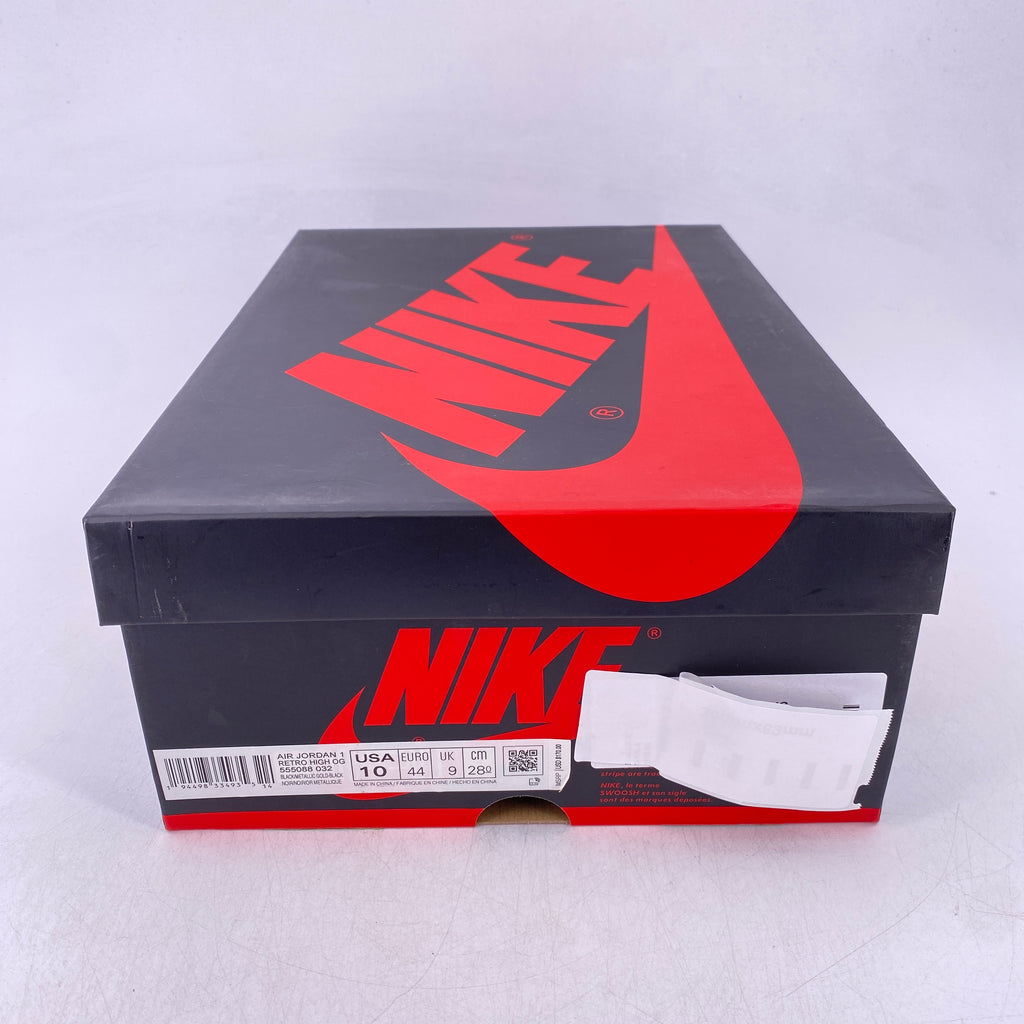 Air Jordan 1 Retro High "Black Metallic Gold" 2020 New Size 10