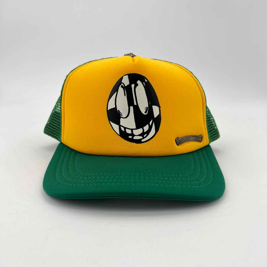 Chrome Hearts Trucker Hat "SMILEY" Used Yellow Size OS