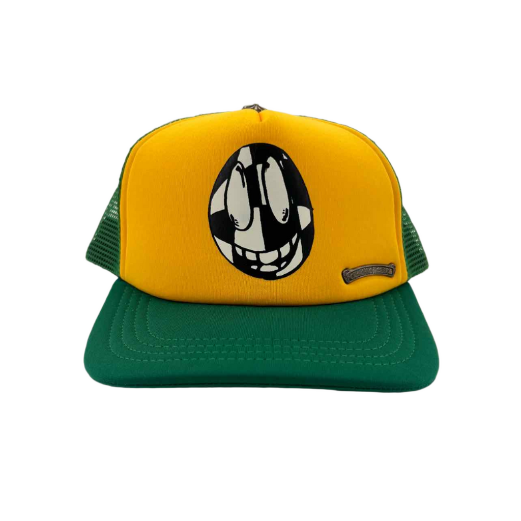 Chrome Hearts Trucker Hat "SMILEY" Used Yellow Size OS
