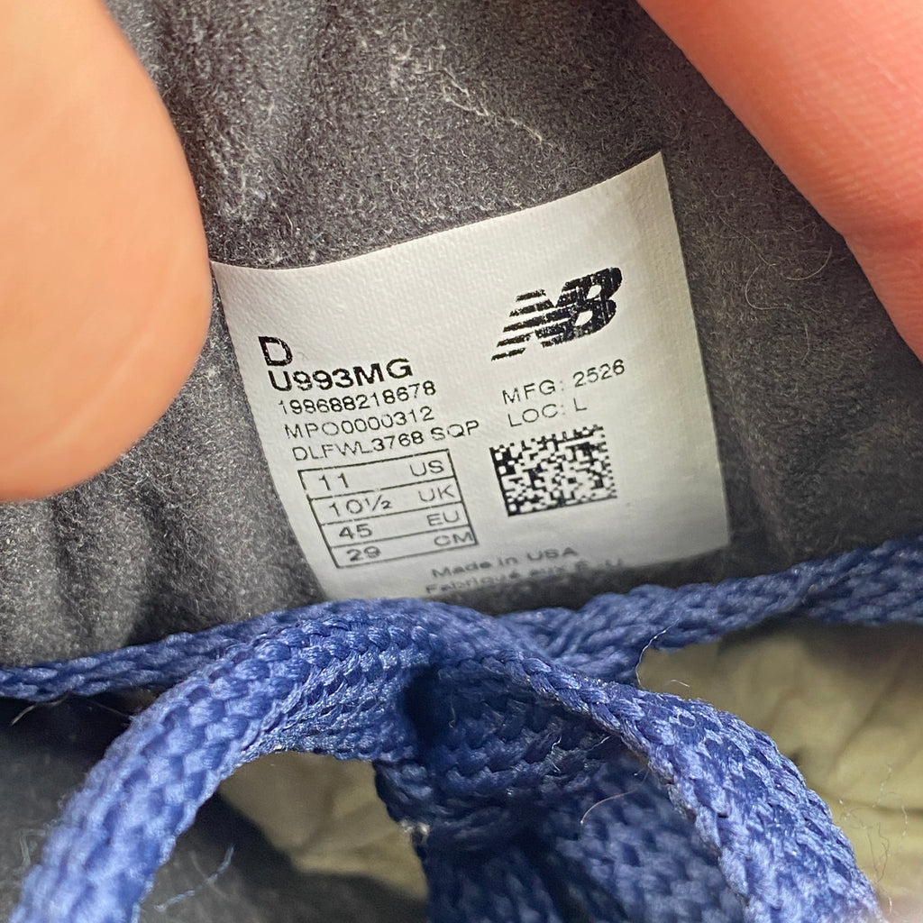 New Balance 993 "Kith Msg Navy" 2025 Used Size 11