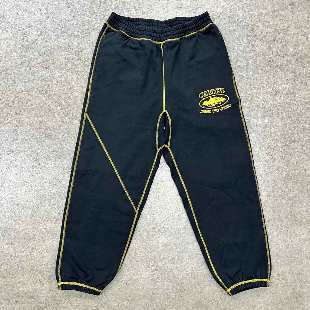Corteiz Sweatpants "95 RTW CONTRAST" Black New Size L