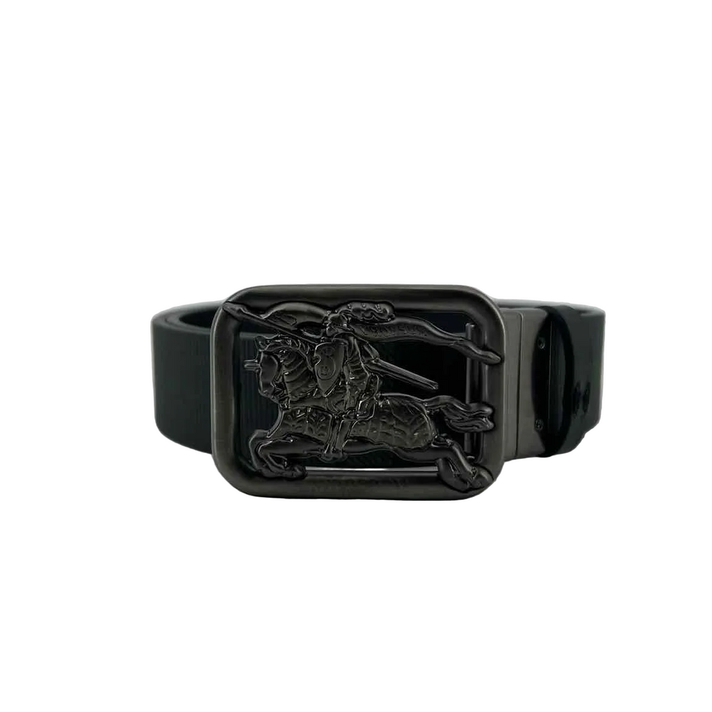 Burberry Belt "REVERSIBLE CHECK RIDER" New Black Size 32
