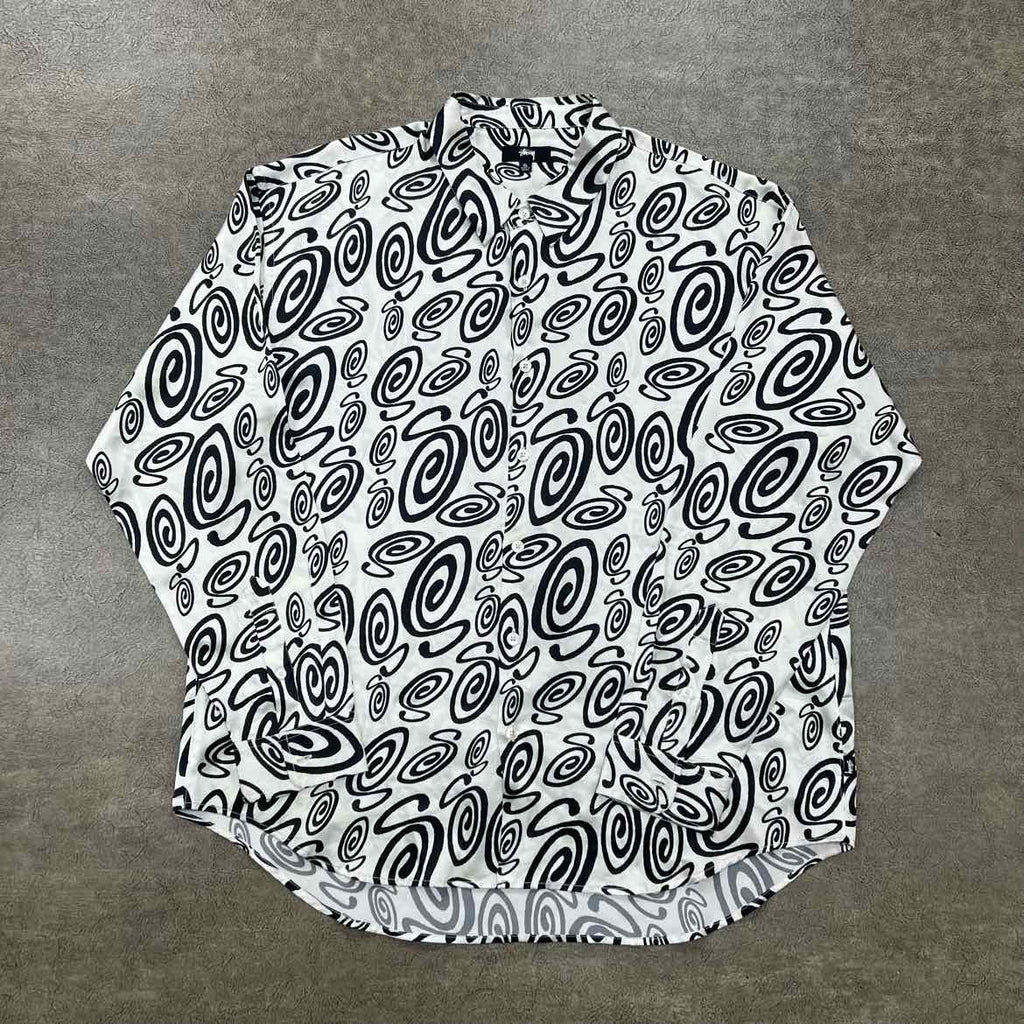 Stussy Button Up "SWIRL" - Size XL (6449-22)