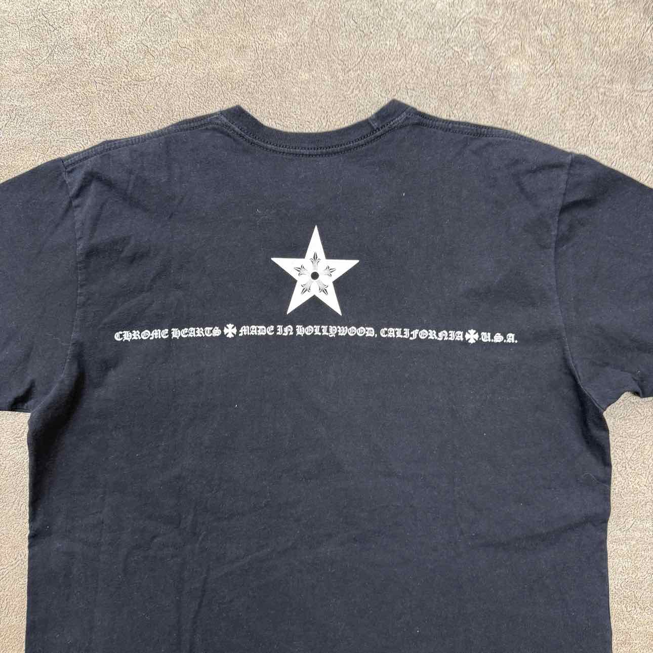 Chrome Hearts T-Shirt &quot;BLACK STARS&quot; Black Used Size L