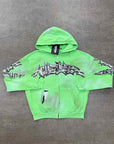 Hellstar Zip Up "GRAFFITI" Green New Size L